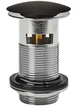 Ventil Wirquin Pro Black Touch push-open pentru lavoare cu prea-plin 100mm