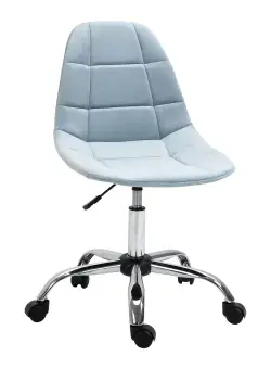 Vinsetto Scaun Rotativ pentru Birou Design Ergonomic și Ajustabil Fără Cotiere Albastru 59x59x81-91cm | Aosom Romania