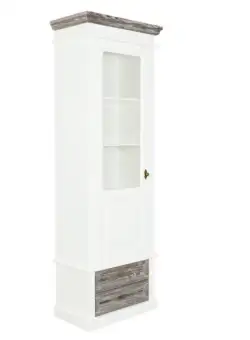 Vitrina Cabana Alb Si Gri, Stanga, 67.3 Cm