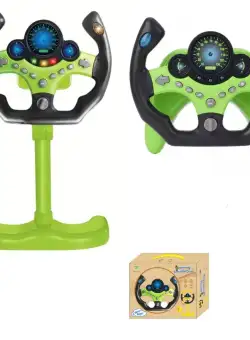 Volan de jucarie ergonomic cu tija de prindere