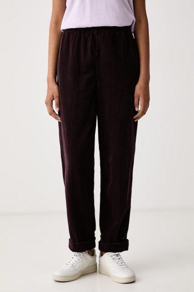 American Vintage  pantaloni pentru femei din catifea reiată