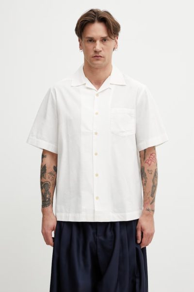 A.P.C.  cămașă bărbați cu amestec de in Chemise Manches Courtes