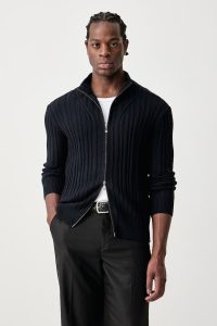 Armani Exchange  pulover cu fermoar pentru bărbați cu amestec de lână