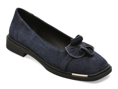 Balerini EPICA bleumarin, 3941501, din piele intoarsa