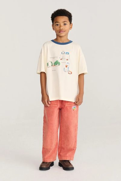Bobo Choses  pantaloni straight pentru copii din bumbac