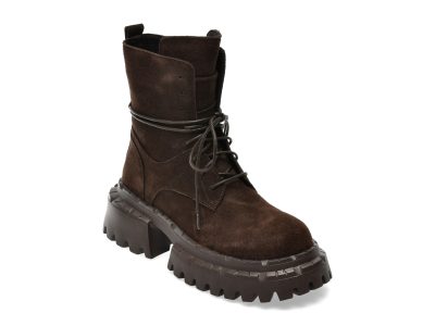 Bocanci FLAVIA PASSINI maro, AC6421, din piele intoarsa
