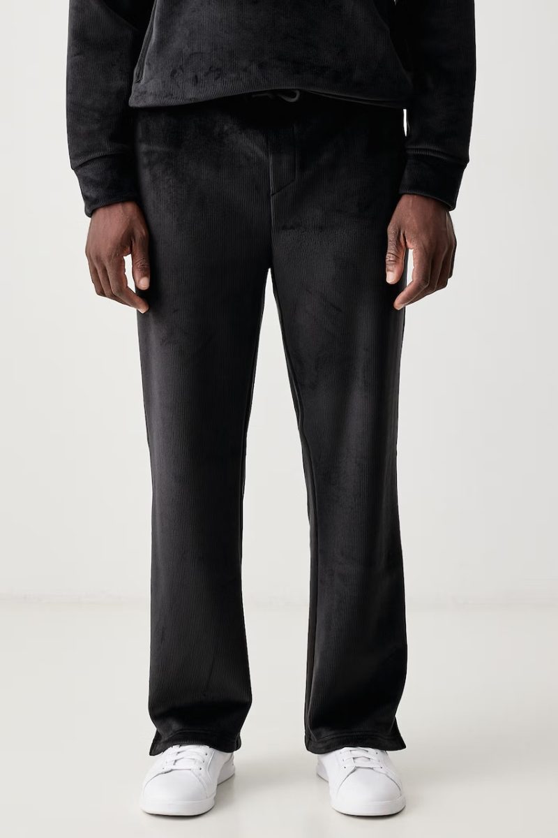 BOSS Green  pantaloni straight pentru bărbați din catifea reiată JT_Cord Long