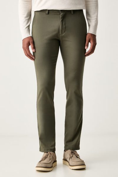 BOSS Orange  pantaloni chinos pentru bărbați din bumbac cu elastan Chino-Slim-2