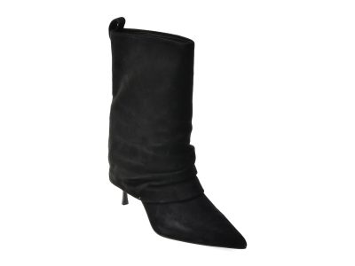 Botine elegante EPICA negre, 1701, din piele intoarsa