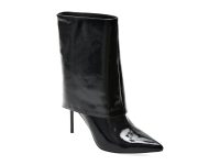 Botine elegante EPICA negre, 5S01F, din piele naturala lacuita