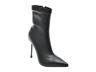 Botine elegante EPICA negre, AC6310, din piele ecologica