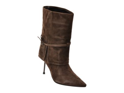 Botine elegante FLAVIA PASSINI maro, AC6504, din piele intoarsa