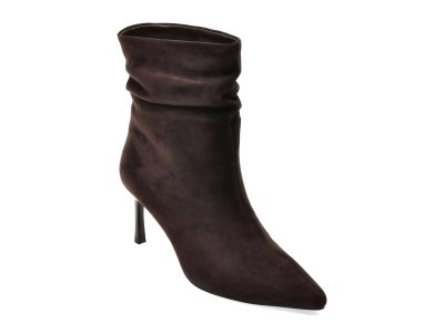 Botine elegante FLAVIA PASSINI maro, T1531A, din piele intoarsa