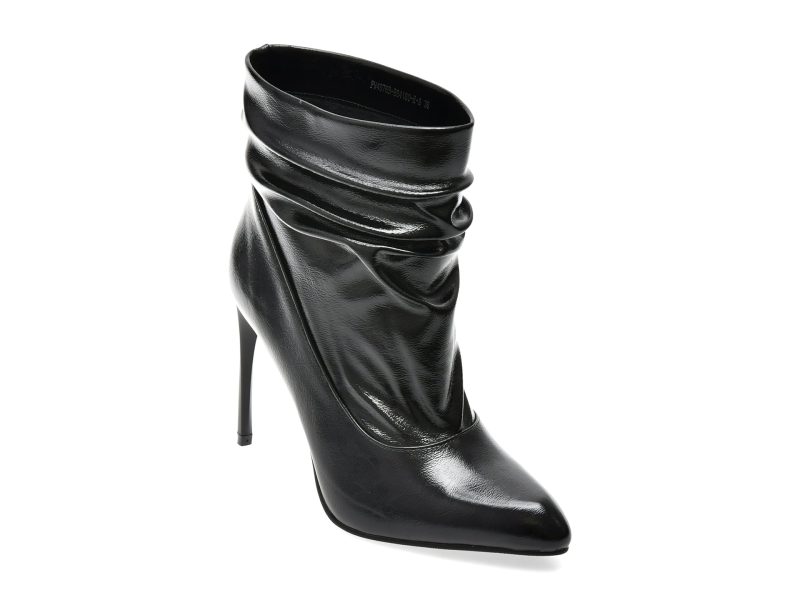 Botine elegante FLAVIA PASSINI negre, 84180, din piele ecologica lacuita