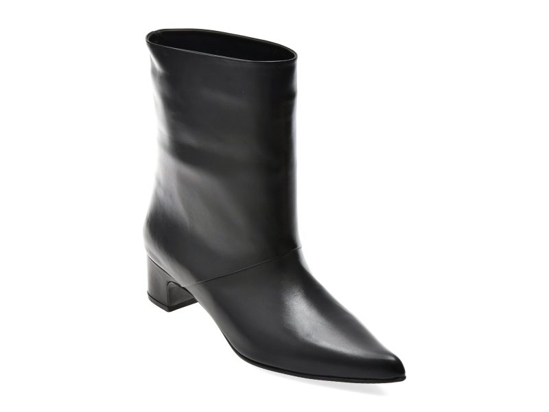Botine EPICA negre, 6727034, din piele naturala