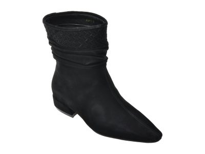 Botine EPICA negre, H520, din piele intoarsa