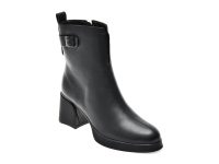 Botine EPICA negre, T1623, din piele naturala
