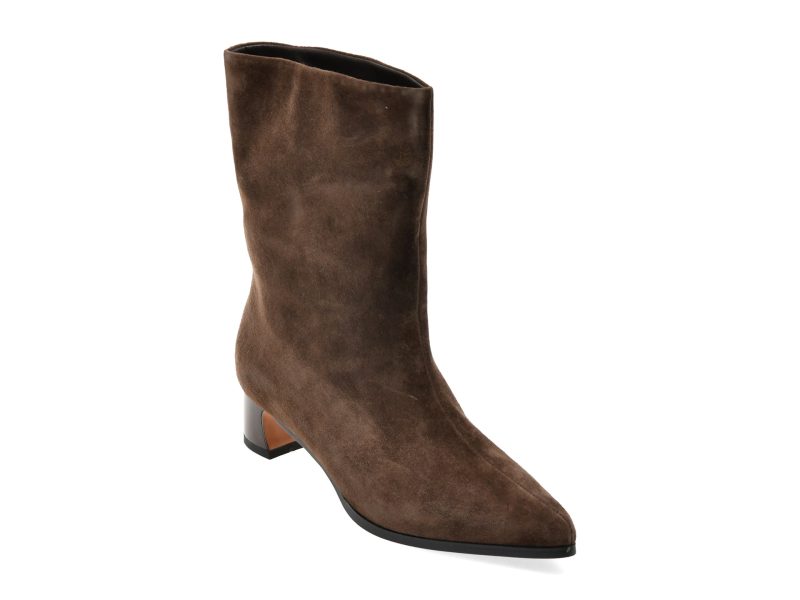 Botine FLAVIA PASSINI maro, AC6576, din piele intoarsa