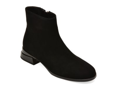 Botine FLAVIA PASSINI negre, AC6280, din piele intoarsa