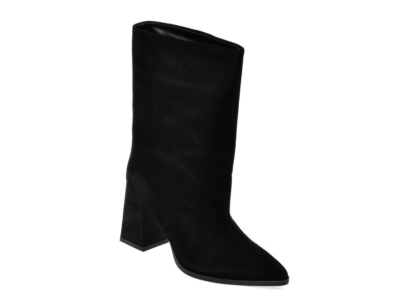 Botine FLAVIA PASSINI negre, AC6467, din piele intoarsa