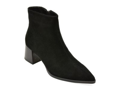 Botine FLAVIA PASSINI negre, AC6510, din piele intoarsa