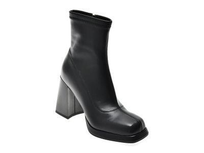 Botine FLAVIA PASSINI negre, AC6513, din piele ecologica