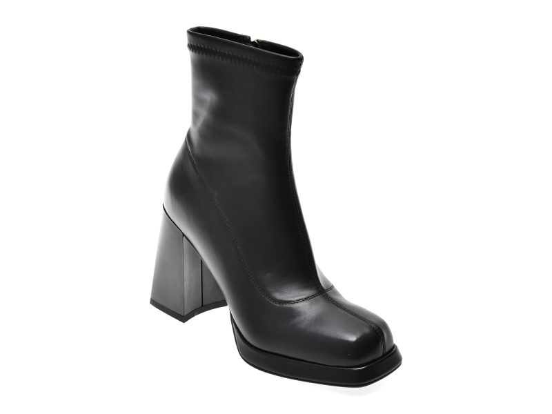 Botine FLAVIA PASSINI negre, AC6513, din piele ecologica