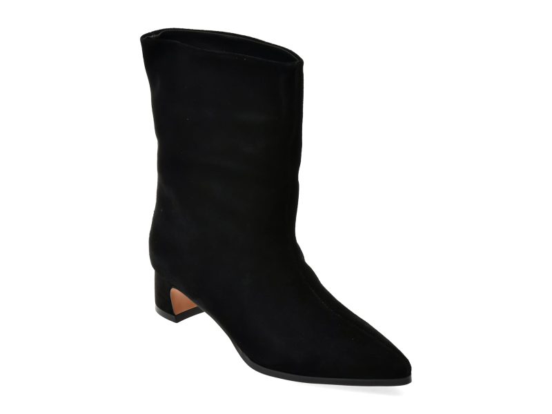 Botine FLAVIA PASSINI negre, AC6576, din piele intoarsa