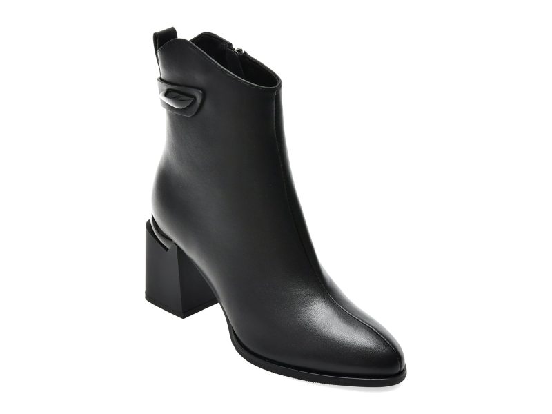 Botine FLAVIA PASSINI negre, T1249, din piele naturala