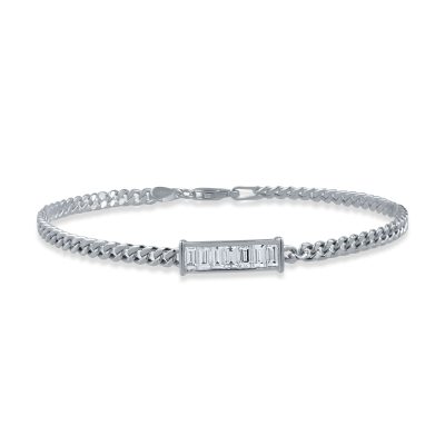 Bratara din aur alb cu diamante baguette de 0.64ct