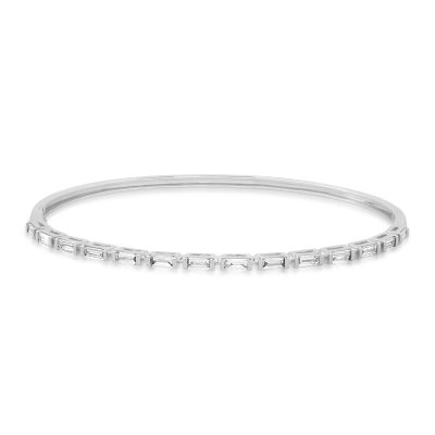 Bratara din aur alb cu diamante baguette de 0.97ct