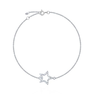 Bratara din aur alb cu diamante de 0.051ct