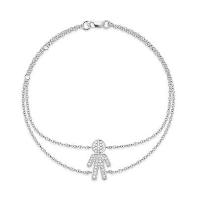 Bratara din aur alb cu diamante de 0.16ct