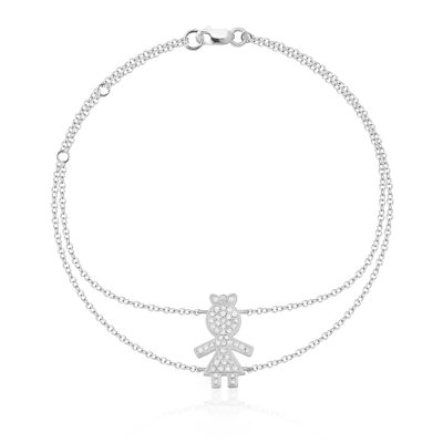 Bratara din aur alb cu diamante de 0.17ct
