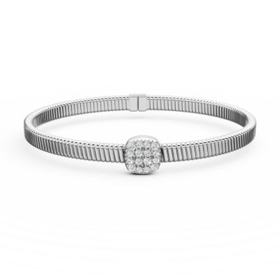 Bratara din aur alb cu diamante de 0.19ct