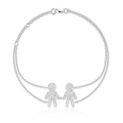 Bratara din aur alb cu diamante de 0.33ct