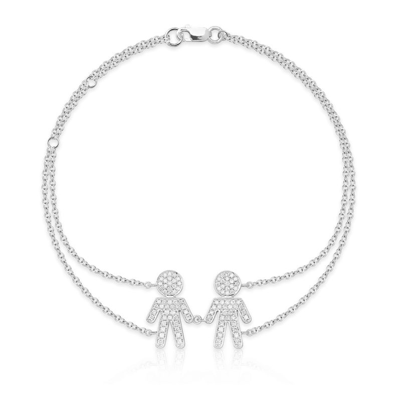 Bratara din aur alb cu diamante de 0.33ct
