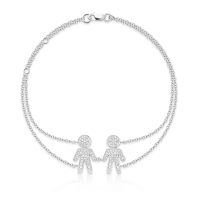 Bratara din aur alb cu diamante de 0.33ct