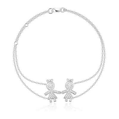 Bratara din aur alb cu diamante de 0.34ct