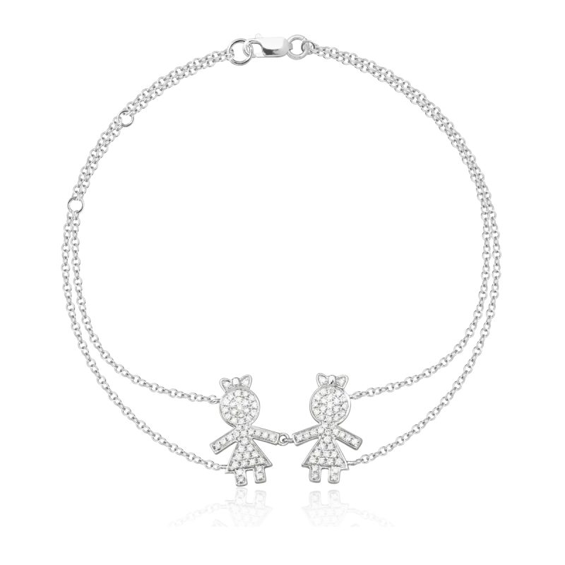 Bratara din aur alb cu diamante de 0.34ct