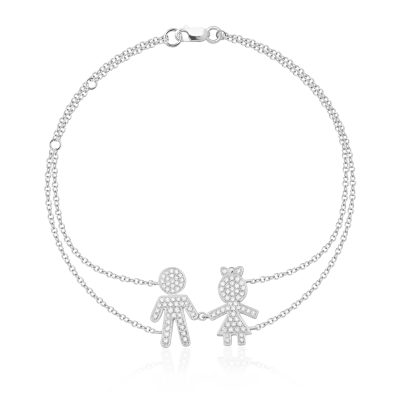 Bratara din aur alb cu diamante de 0.3ct