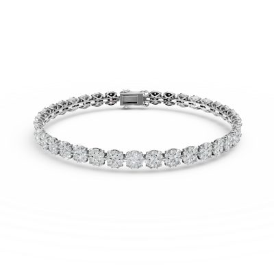 Bratara din aur alb cu diamante de 3ct