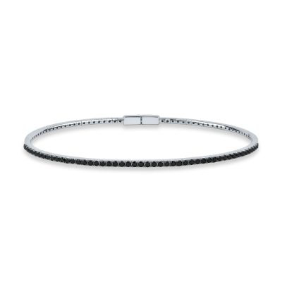 Bratara din aur alb cu diamante negre de 1ct