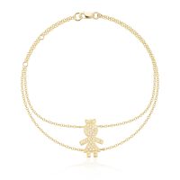 Bratara din aur galben cu diamante de 0.1ct