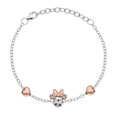 Bratara Disney Minnie Mouse & Rose Hearts - Argint 925