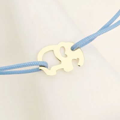 Bratara Elefant - Aur Galben 14K - Snur reglabil, diverse culori