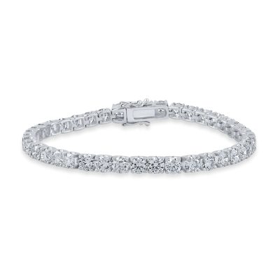 Bratara tennis din aur alb cu diamante de 10ct