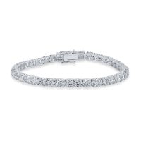 Bratara tennis din aur alb cu diamante de 10ct