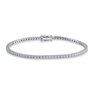 Bratara tennis din aur alb cu diamante de 1.1ct