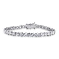 Bratara tennis din aur alb cu diamante de 13.76ct